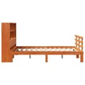 Miniatyrbilde 6 av 11: vidaXL Seng med bokhylle uten madrass voksbrun 150x200 cm heltre furu