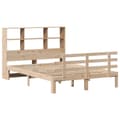 Miniatyrbilde 4 av 11: vidaXL Seng med bokhylle uten madrass 140x200 cm heltre furu
