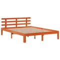 Miniatyrbilde 9 av 11: vidaXL Seng med bokhylle uten madrass voksbrun 140x200 cm heltre furu