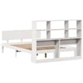 Miniatyrbilde 7 av 11: vidaXL Seng med bokhylle uten madrass hvit 150x200 cm heltre furu