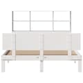 Miniatyrbilde 5 av 11: vidaXL Seng med bokhylle uten madrass hvit 140x190 cm heltre furu