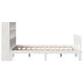 Miniatyrbilde 6 av 11: vidaXL Seng med bokhylle uten madrass hvit 140x190 cm heltre furu