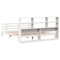 Miniatyrbilde 7 av 11: vidaXL Seng med bokhylle uten madrass hvit 180x200 cm heltre furu