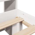 Miniatyrbilde 10 av 11: vidaXL Seng med bokhylle uten madrass hvit 180x200 cm heltre furu