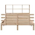 Miniatyrbilde 5 av 11: vidaXL Seng med bokhylle uten madrass 160x200 cm heltre furu