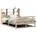Miniatyrbilde 1 av 11: vidaXL Seng med bokhylle uten madrass 160x200 cm heltre furu