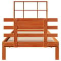 Miniatyrbilde 5 av 11: vidaXL Seng med bokhylle uten madrass voksbrun 75x190 cm heltre furu