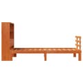Miniatyrbilde 6 av 11: vidaXL Seng med bokhylle uten madrass voksbrun 75x190 cm heltre furu