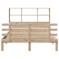 Miniatyrbilde 5 av 11: vidaXL Seng med bokhylle uten madrass 140x190 cm heltre furu