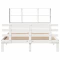 Miniatyrbilde 5 av 11: vidaXL Seng med bokhylle uten madrass hvit 160x200 cm heltre furu