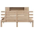 Miniatyrbilde 5 av 11: vidaXL Seng med bokhylle uten madrass 140x190 cm heltre furu