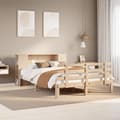 Miniatyrbilde 2 av 11: vidaXL Seng med bokhylle uten madrass 140x190 cm heltre furu