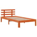 Miniatyrbilde 9 av 11: vidaXL Seng med bokhylle uten madrass voksbrun 90x190 cm heltre furu