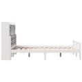 Miniatyrbilde 6 av 11: vidaXL Seng med bokhylle uten madrass hvit 135x190 cm heltre furu