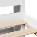 Miniatyrbilde 10 av 11: vidaXL Seng med bokhylle uten madrass hvit 135x190 cm heltre furu