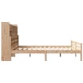 Miniatyrbilde 6 av 11: vidaXL Seng med bokhylle uten madrass 200x200 cm heltre furu