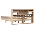Miniatyrbilde 7 av 11: vidaXL Seng med bokhylle uten madrass 200x200 cm heltre furu