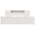 Miniatyrbilde 5 av 11: vidaXL Seng med bokhylle uten madrass hvit 180x200 cm heltre furu