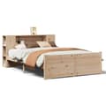 Miniatyrbilde 3 av 11: vidaXL Seng med bokhylle uten madrass 160x200 cm heltre furu