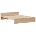 Miniatyrbilde 9 av 11: vidaXL Seng med bokhylle uten madrass 160x200 cm heltre furu