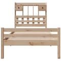Miniatyrbilde 5 av 11: vidaXL Seng med bokhylle uten madrass 100x200 cm heltre furu