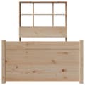 Miniatyrbilde 5 av 11: vidaXL Seng med bokhylle uten madrass 75x190 cm heltre furu
