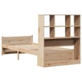 Miniatyrbilde 7 av 11: vidaXL Seng med bokhylle uten madrass 75x190 cm heltre furu