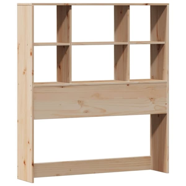 vidaXL Seng med bokhylle uten madrass 75x190 cm heltre furu