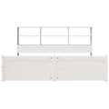Miniatyrbilde 5 av 11: vidaXL Seng med bokhylle uten madrass hvit 180x200 cm heltre furu