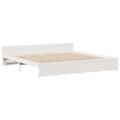 Miniatyrbilde 9 av 11: vidaXL Seng med bokhylle uten madrass hvit 180x200 cm heltre furu