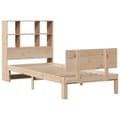 Miniatyrbilde 4 av 11: vidaXL Seng med bokhylle uten madrass 75x190 cm heltre furu