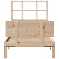 Miniatyrbilde 5 av 11: vidaXL Seng med bokhylle uten madrass 75x190 cm heltre furu