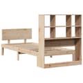 Miniatyrbilde 7 av 11: vidaXL Seng med bokhylle uten madrass 75x190 cm heltre furu