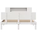 Miniatyrbilde 5 av 11: vidaXL Seng med bokhylle uten madrass hvit 140x200 cm heltre furu