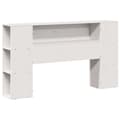 Miniatyrbilde 8 av 11: vidaXL Seng med bokhylle uten madrass hvit 140x200 cm heltre furu