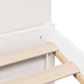 Miniatyrbilde 10 av 11: vidaXL Seng med bokhylle uten madrass hvit 140x200 cm heltre furu