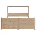 Miniatyrbilde 5 av 11: vidaXL Seng med bokhylle uten madrass 140x200 cm heltre furu