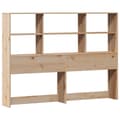 Miniatyrbilde 8 av 11: vidaXL Seng med bokhylle uten madrass 140x200 cm heltre furu