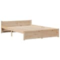 Miniatyrbilde 9 av 11: vidaXL Seng med bokhylle uten madrass 140x200 cm heltre furu