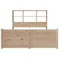 Miniatyrbilde 5 av 11: vidaXL Seng med bokhylle uten madrass 150x200 cm heltre furu