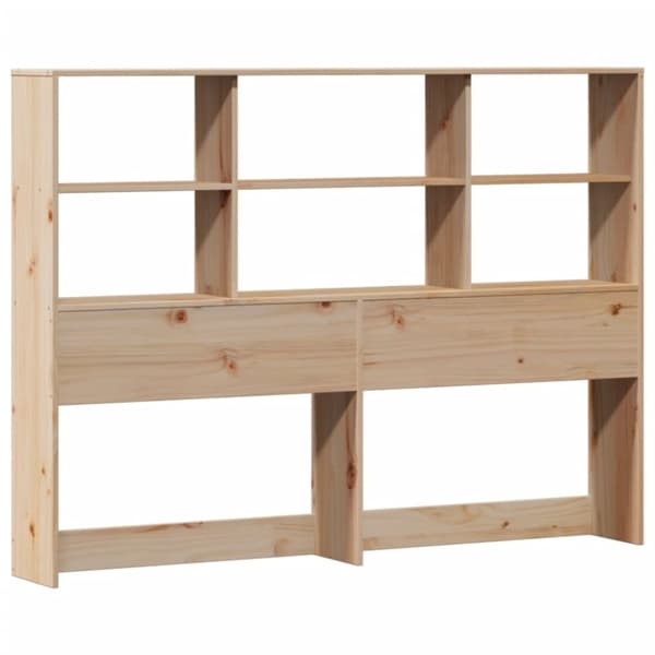 vidaXL Seng med bokhylle uten madrass 150x200 cm heltre furu