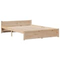 Miniatyrbilde 9 av 11: vidaXL Seng med bokhylle uten madrass 150x200 cm heltre furu