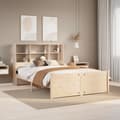 Miniatyrbilde 2 av 11: vidaXL Seng med bokhylle uten madrass 150x200 cm heltre furu
