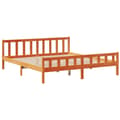 Miniatyrbilde 9 av 11: vidaXL Seng med bokhylle uten madrass voksbrun 180x200 cm heltre furu