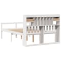 Miniatyrbilde 7 av 11: vidaXL Seng med bokhylle uten madrass hvit 150x200 cm heltre furu