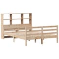 Miniatyrbilde 4 av 11: vidaXL Seng med bokhylle uten madrass 150x200 cm heltre furu