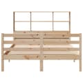 Miniatyrbilde 5 av 11: vidaXL Seng med bokhylle uten madrass 150x200 cm heltre furu