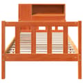 Miniatyrbilde 5 av 11: vidaXL Seng med bokhylle uten madrass voksbrun 75x190 cm heltre