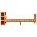 Miniatyrbilde 6 av 11: vidaXL Seng med bokhylle uten madrass voksbrun 75x190 cm heltre