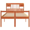 Miniatyrbilde 5 av 11: vidaXL Seng med bokhylle uten madrass voksbrun 120x200 cm heltre furu